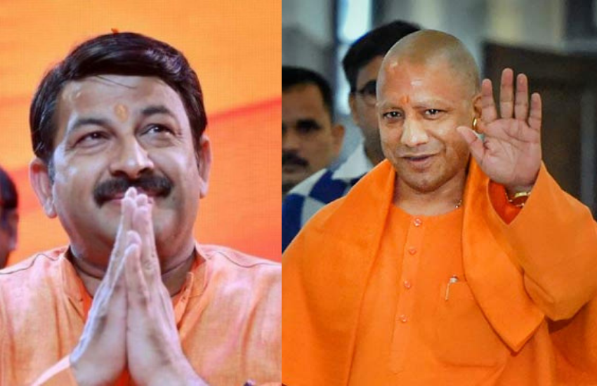 CM Yogi Adityanath, BJP leader Manoj Tiwari