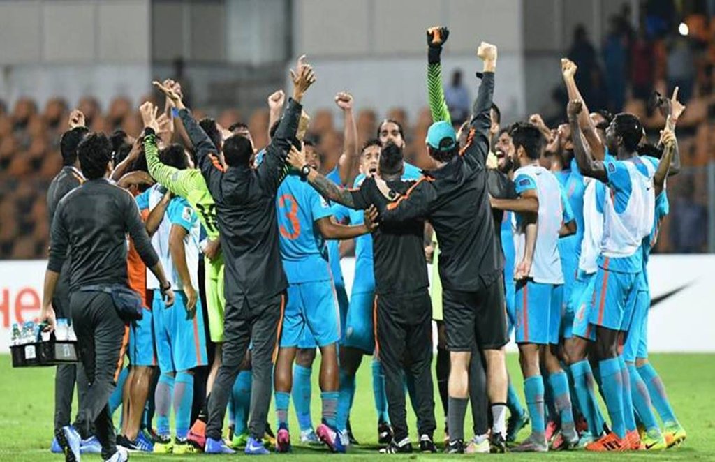 भारतीय फुटबाल टीम की दमखम की परीक्षा एशिया कप में होगी। (Source: Indian Football Team Twitter)