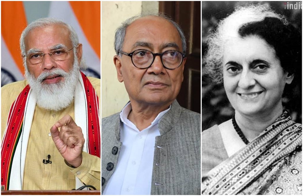digvijay singh, narendra modim indira gandhi, congress, BJP, EVM, twitter troll, digvijay singh, prime minister, national news, jansatta