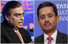 mukesh ambani vs rajesh gopinath, reliance market, tcs