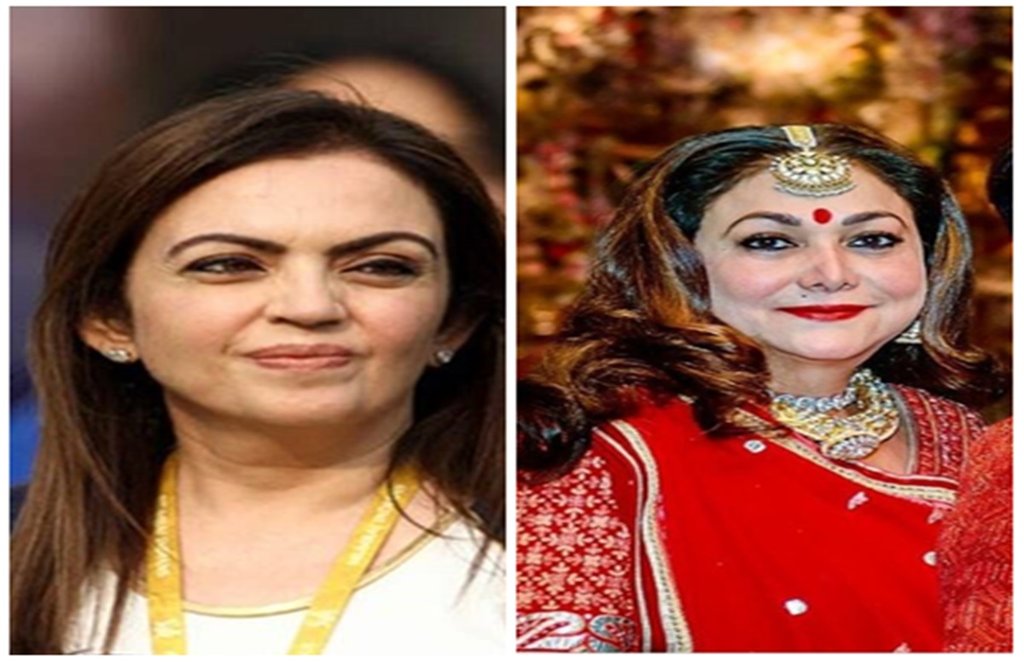 nita ambani, tina ambani, ambani family