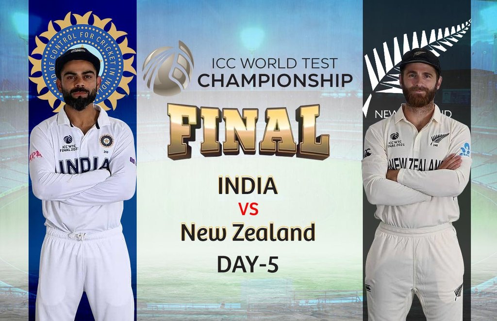 India vs New Zealand WTC Final 5th Day Live Cricket Score Online Southampton Weather Forecast