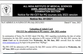 AIIMS PG 2021, AIIMS PG 2021 admit card, INI CET admit card, INI CET admit card 2021, aiimsexams.ac.in