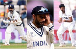 Ajinkya Rahane, Virat Kohli, Ashwin