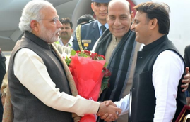 Mulayam Singh Yadav, Akhilesh Yadav, Yogi Adityanath, Narendra Modi