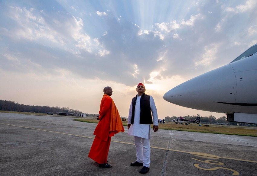 Yogi Aditya Nath, Akhilesh Yadav SP, Mulayam Singh second wife