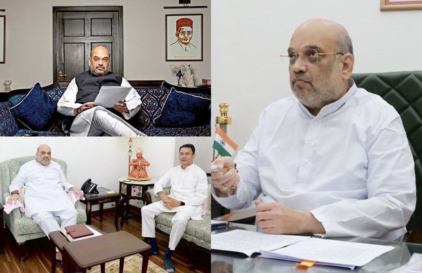 Amit Shah Office: अमित शाह बीजेपी में नरेंद्र मोदी के बाद दूसरे सबसे बड़े नेता है। वह देश के गृहमंत्री भी हैं। देश की राजधानी दिल्ली में उनका सरकारी आवास है। अपने बंगले पर ही वह लोगों से मिलते भी हैं। आइए देखें कैसा है अमित शाह के घर वाला ऑफिस: