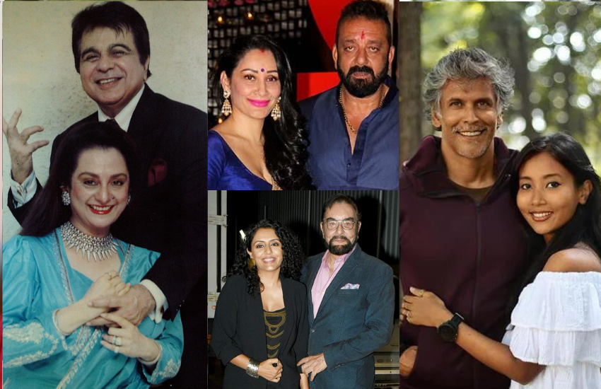 Bollywood actress double age husband, Bollywood actor younger wife