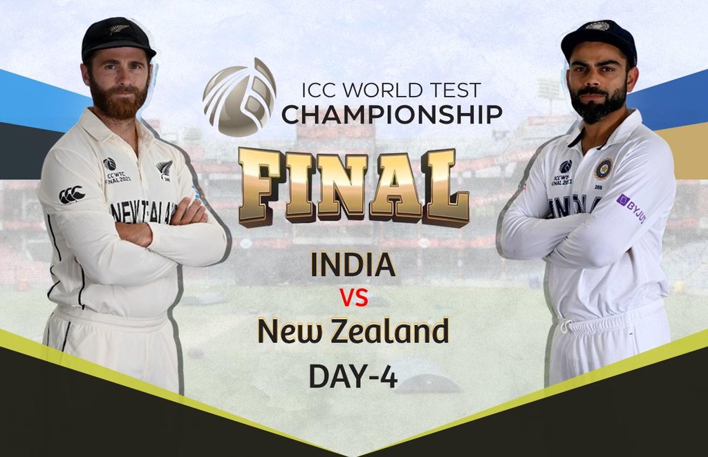 India vs New Zealand, IND vs NZ WTC Final 4th Day Test Live Cricket Score Streaming Online