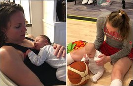 Breastfeeding Kimberley Gaucher Basketball Player Tokyo Olympics