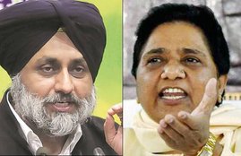 Sukhbir Singh Badal, Mayawati