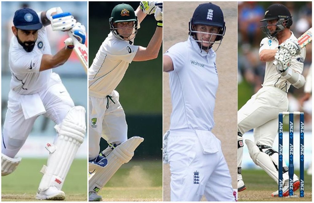 Virat Kohli, Steve Smith, Joe Root, Kane Williamson