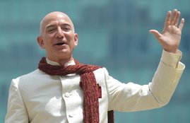 American industry titan, Jeff Bezos, Amazon CEO, Blue Origin space company, Washington Post