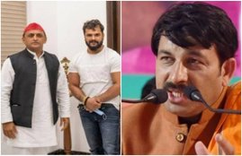 akhilesh yadav, khesari lal yadav, manoj tiwari