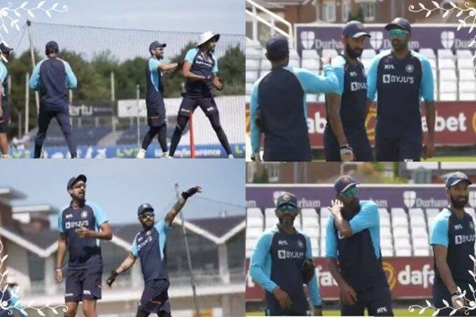 INDvsENG- Team Ashwin And Team Virat Kohli faceoff Before Warm up match