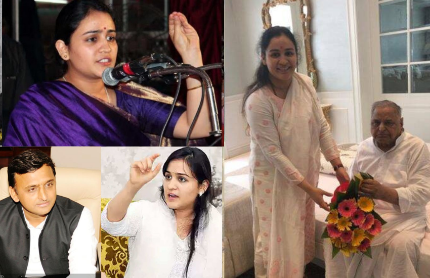 भारतीय राजनीति में मुलायम सिंह यादव (Mulayam Singh Yadav) का कुनबा सबसे बड़ा माना जाता है। इस कुनबे से पिता-बेटे ही नहीं चाचा, भतीजे, बहू-बेटियां सब राजनीति में उतर आए हैं। मुलायम के बेटे अखिलेश (Akhilesh Yadav) के बाद उनकी सौतेली मां साधना गुप्ता (Sadhna Gupta) की बहू अपर्णा यादव (Aparna Yadav) भी राजनीति में आ चुकी हैं। ससुर मुलायम ही नहीं जेठ अखिलेश के विचारों से कई बार अलग अपर्णा ऐसा काम कर देती हैं, जो न केवल सपा के राजनैतिक मुद्दे पर चोट करती हैं, बल्कि पारिवारिक विचारों से भी अलग होती है। तो चलिए आज आपको बताते हैं कि अपर्णा यादव किन-किन मुद्दों पर अपने ससुर मुलायम और जेठ अखिलेश से अलग विचार व्यक्त किया है।
