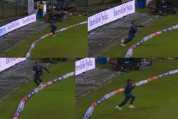 राहुल चहर ने बाउंड्री लाइन पर लपका शानदार कैच, एक बार में किसी को नहीं हुआ यकीन; देखें Video