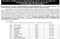 ITBP Recruitment 2021: कांस्टेबल के पदों पर होनी है भर्ती, इस तारीख से कर सकेंगे आवेदन