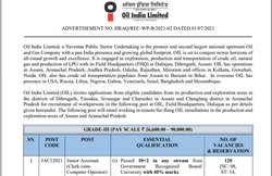 Oil India Recruitment 2021: इन 120 पदों पर होनी है भर्ती, सैलरी 90,000 रुपए महीने तक