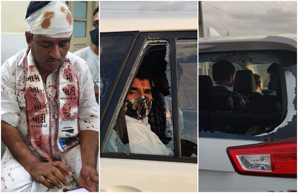 AAP, Arvind Kejriwal, Vijay Rupani, BJP, gujrat, Gujarat news, vijay rupani, aap party convoy, arvind kejriwal, aap, junagadh attack, attack on the aap convoy, आम आदमी पार्टी, जूनागढ़ हमला, India News in Hindi, Latest India News Updates, jansatta
