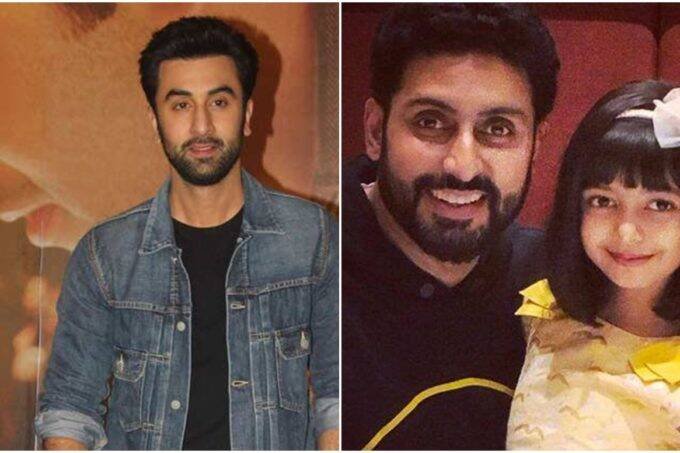abhishek bachchan. ranbir kapoor, aaradhya bachchan