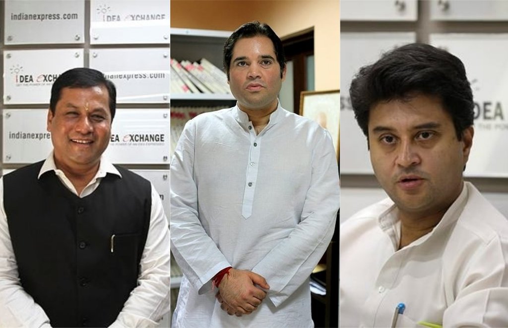 सांसद वरुण गांधी, असम के पूर्व मुख्यमंत्री सर्वानंद सोनोवाल और ज्योतिरादित्य सिंधिया भी नरेंद्र मोदी की कैबिनेट में शामिल हो सकते है। (एक्सप्रेस फोटो)