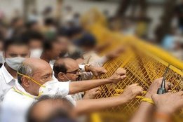 digvijay singh, Digvijay Singh Protest, Protest Against RSS, Govindprura industrial Area,