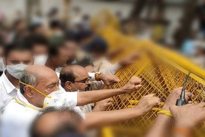 digvijay singh, Digvijay Singh Protest, Protest Against RSS, Govindprura industrial Area,
