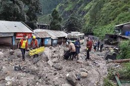 Jammu Kashmir. Landslide