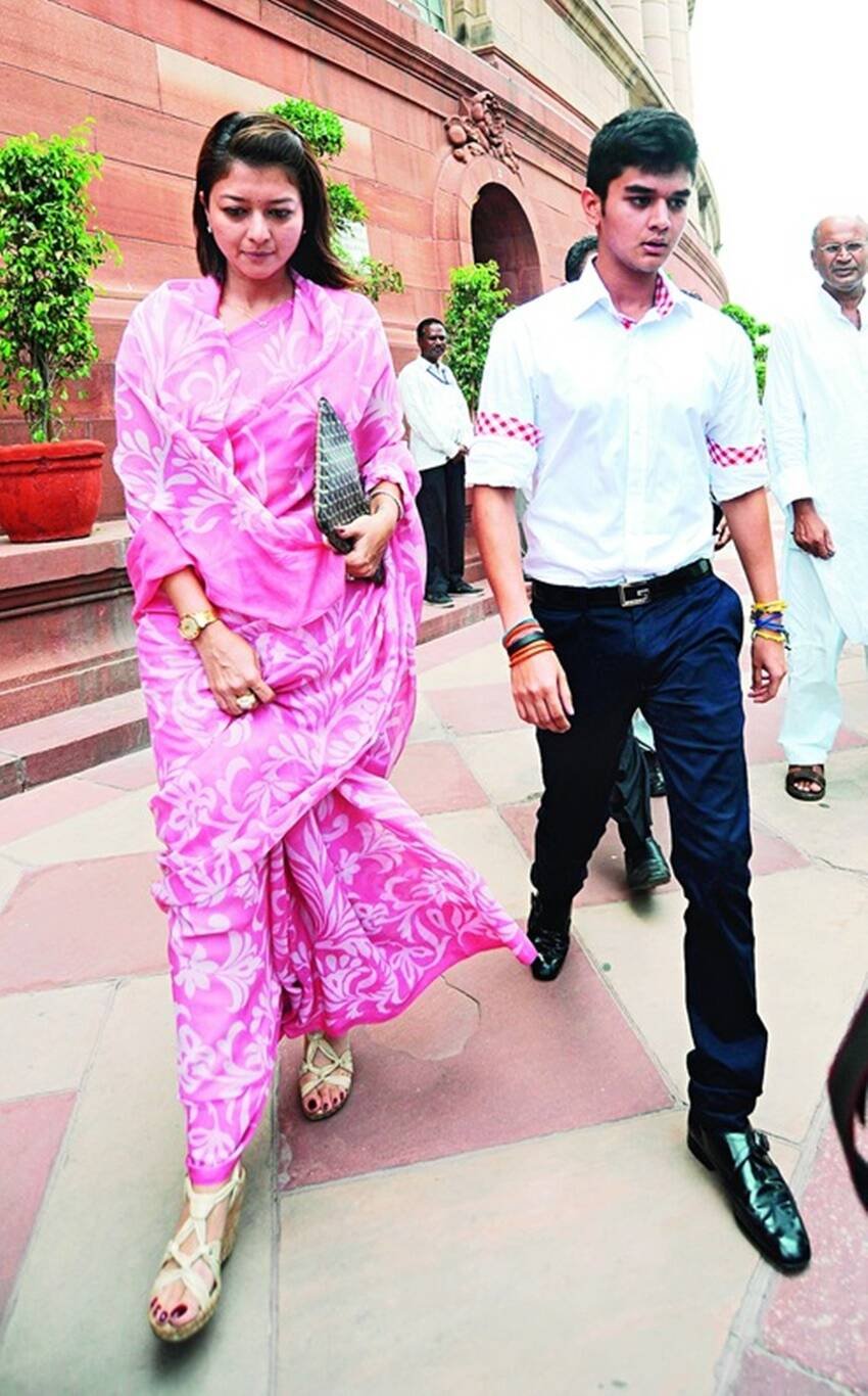 Priyadarshini raje and son