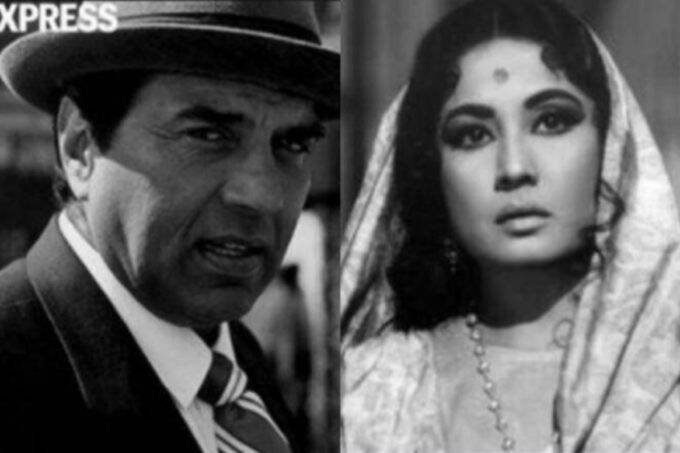 meena kumari, dharmendra, meena kumari dharmendra love affair