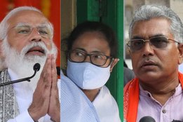 narendra modi, mamata banerjee, dilip ghosh