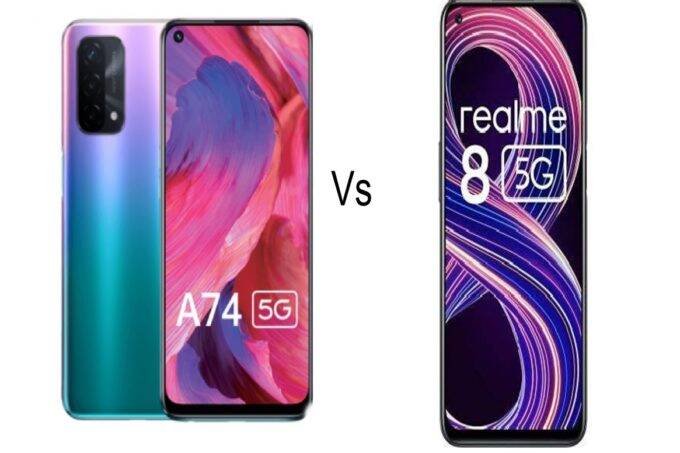 OPPO A74 vs Realme 8 5G, oppo a74 vs realme 8 5g:processor, oppo a74 vs realme 8 5g: Camera