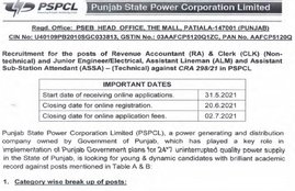 pspcl recruitment 2021, pspcl recruitment 2021 clerk, pspcl recruitment 2021 notification, pspcl, pspcl recruitment,