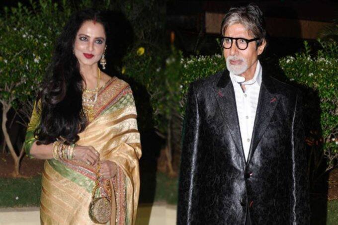 rekha, amitabh bachchan, dharmendra