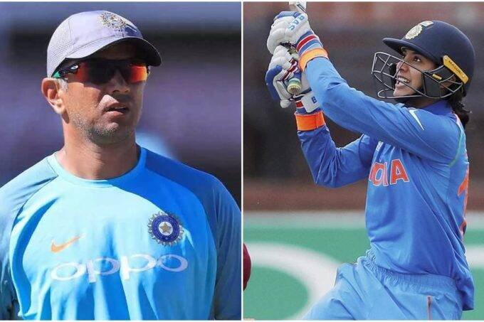 Smriti Mandhana, Smriti Mandhana double century, Rahul Dravid, dravid bat, Indian Women Cricket Team, cricket news, स्मृति मंधाना, jansatta