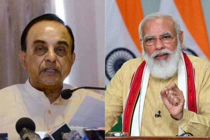 बीजेपी सांसद सुब्रमण्यम स्वामी और प्रधानमंत्री नरेंद्र मोदी (फोटो- इंडियन एक्सप्रेस)