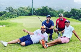 yuvraj singh Sachin Tendulkar Ajit Agarkar Ashish Nehra GolF Hazel Keech