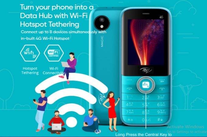 4g feature phone in india, 4g feature phone with wifi hotspot, 4g feature phone with hotspot in india