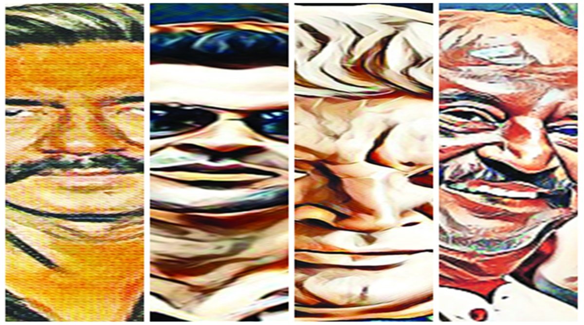 (बाएं)अजय देवग, ऋत्विक रोशन, जावेद अख्तर, रजनीकांत। 