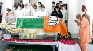 BJP Flag Over Tricolor