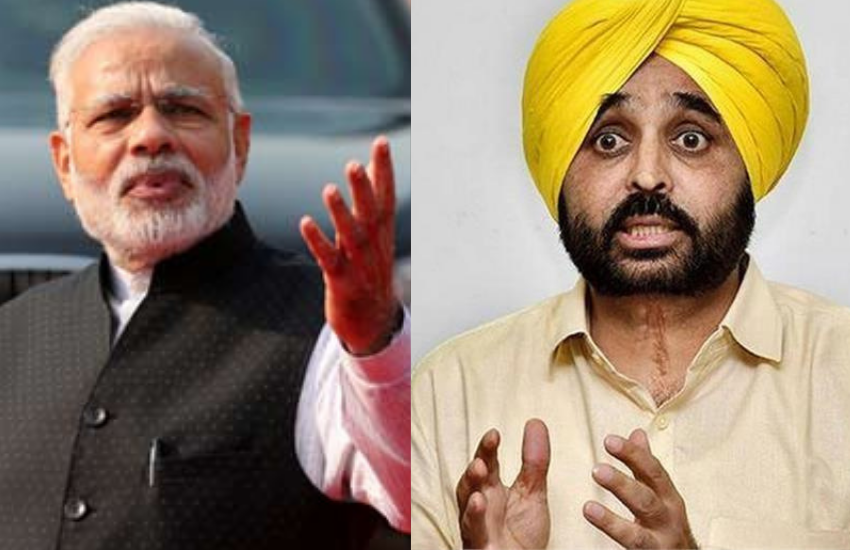 AAP leader Bhagwant Mann targeted to PM Narendra Modi : बीजेपी और नरेंद्र मोदी पर विपक्ष के नेता अधिकत रही वादा खिलाफी और लोगों को भड़काने का आरोप लगाते रहे हैं। सपा और आप दोनों ही भाजपा के धुर विरोधी पार्टियां मानी जाती हैं। कभी अखिलेश यादव तो कभी आप नेता भगवंत मान मोदी सरकार की कार्यशैली पर उंगली उठाते रहते हैं। संसद में एक बार आप नेता भाजपा की कार्यप्रणाली से इतने नाराज हुए कि कई मुद्दों पर वह अपना गुस्सा रोक नहीं पाए थे।