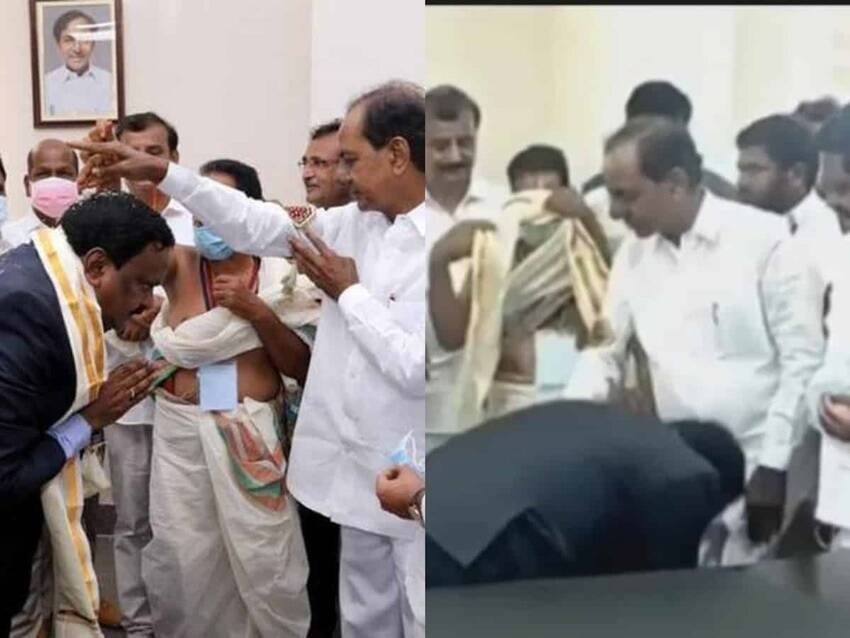 जून 2021 में तेलंगाना के सिद्दिपेट में नए कलेक्ट्रेट के उद्घाटन के मौके पर वहां मौजूद जिले के कलेक्टर राज्य के सीएम के चंद्रशेखर राव के पैर छूकर आशीर्वाद लेते दिखे थे।