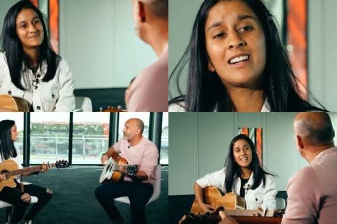 indian-women-cricketer-jemimah-rodrigues-plays-guitar-with-mark-butcher-and-sings-aamir-khan-dil-chahta-film-song