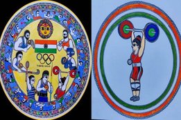 colour-blind-kundan-kumar-made-colorful-paintings-to-congratulate-indian-medal-winners-in-tokyo-olympics