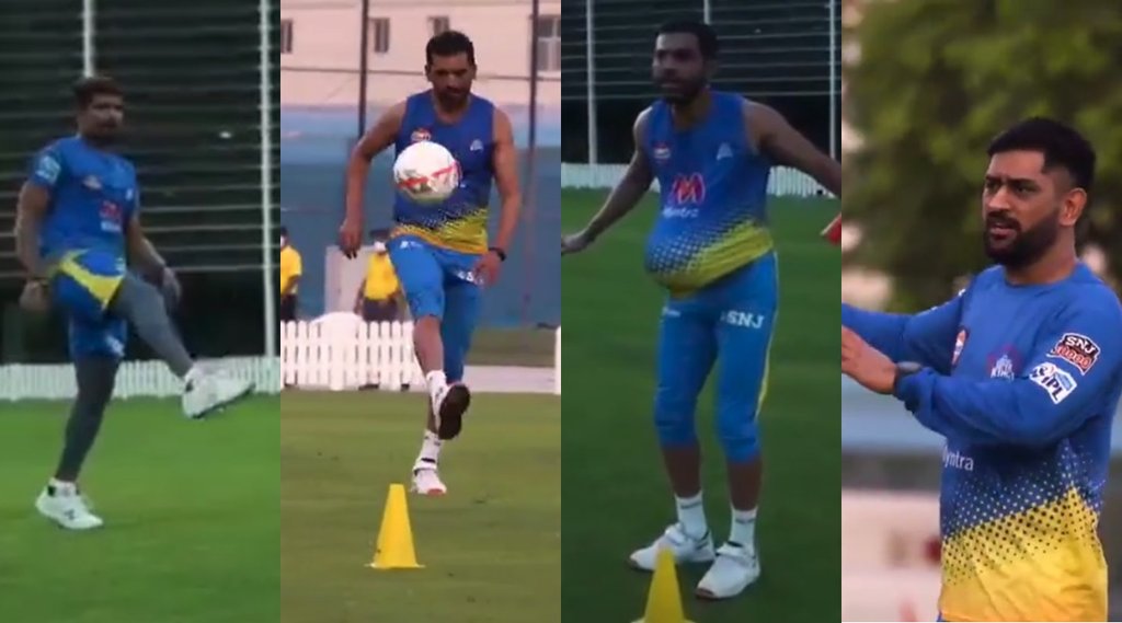 Mahendra Singh Dhoni MS Dhoni Deepak Chahar Karn Sharma IPL 2021 CSK Chennai SuperKings