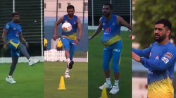 वॉलीबॉल में बाजीगरी दिखाने के बाद एमएस धोनी ने अपने ही गेंदबाजों के बीच कराया मजेदार गेम, Video में देखिए किसने मारी बाजी