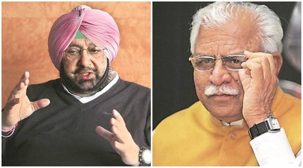 किसान आंदोलन को लेकर मनोहर लाल खट्टर एवं अमरिंदर सिंह आमने- सामने। फाइल फोटो।