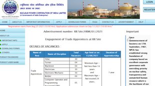 NPCIL, NPCIL Recruitment, NPCIL Apprentice Recruitment