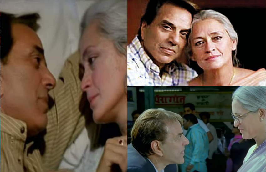 Dharmendra and Nafisa Ali Sodhi Kissing Scene: बॉलीवुड में रोमांस की उम्र नहीं होती। बात रियल टाइम की हो या पर्दे की। बॉलीवुड एक्ट्रेस ने 50 साल की उम्र में खुद से 22 साल बड़े धर्मेंद्र के संग फिल्म में न केवल रोमांस किया, बल्कि किसिंग सीन भी दिए थे। अपने जमाने की मशहूर एक्ट्रेस रही नफीसा अली अपनी बोल्ड इमेज के लिए जानी जाती हैं। साल 2007 में जब फिल्म लाइफ इन मेट्रो रिलीज हुई तो नफीसा और धर्मेंद्र सीनियर सिटीजन थे और इस फिल्म में उनका रोमांस बेहद सेंसेशनल बन गया था।
